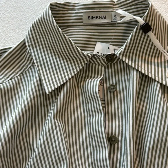 SIMKHAI Blythe Cropped Button Down Top Size XS - Picture 7 of 12